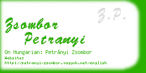 zsombor petranyi business card